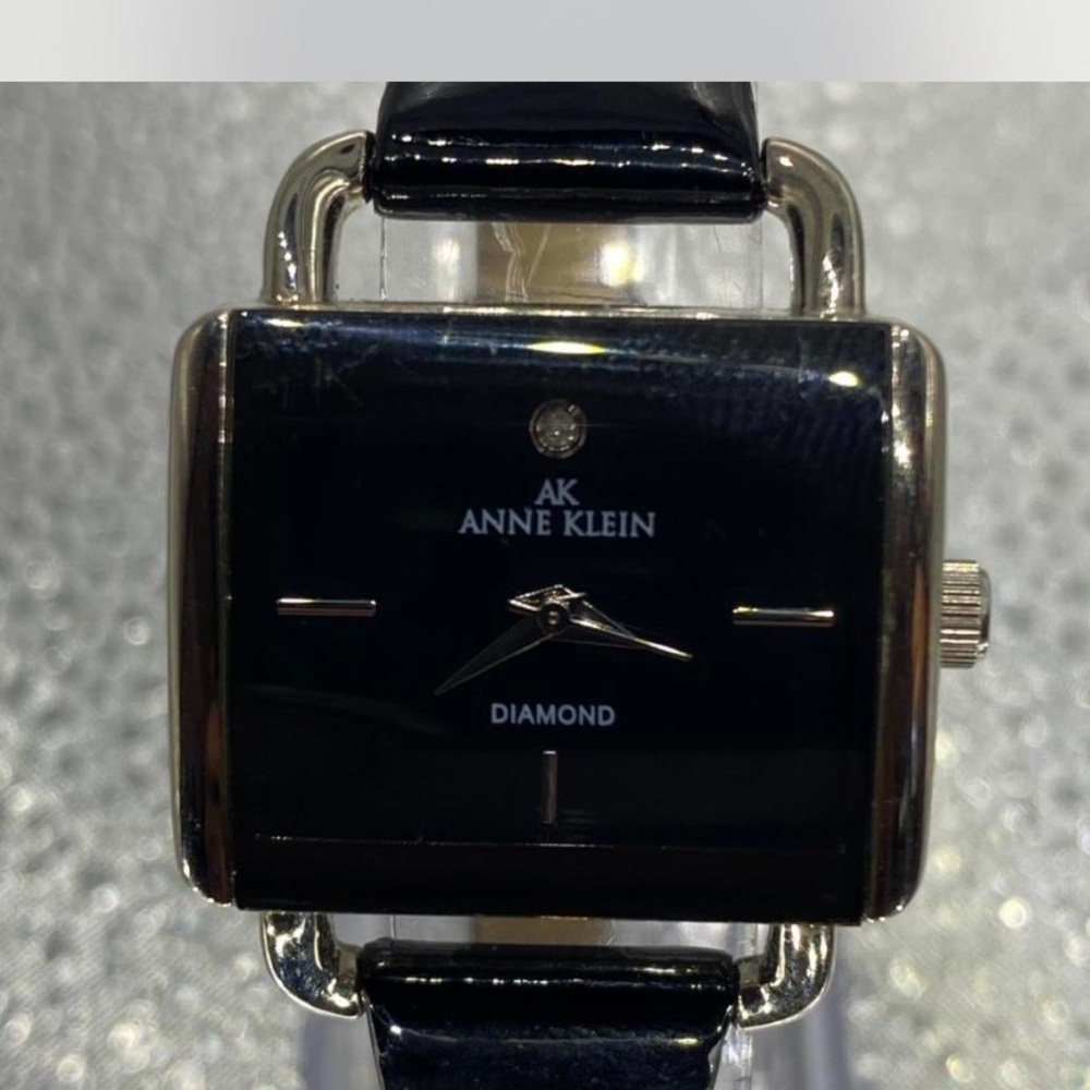 Anne Klein Black and Silver Rectangular Watch - image 1